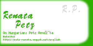 renata petz business card